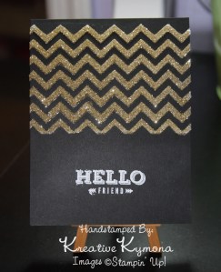 Hello Friend Stenciled Card