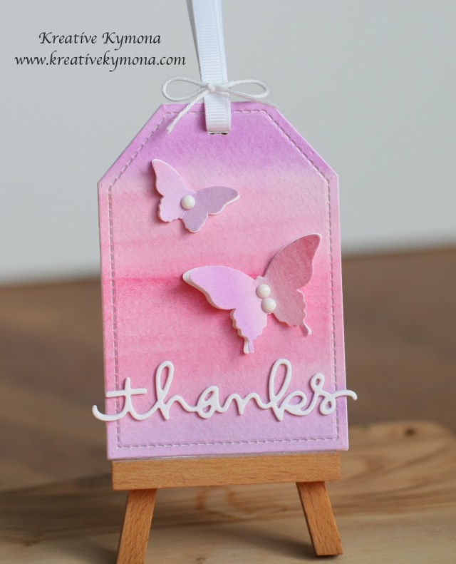 Watercolor Thanks closeup