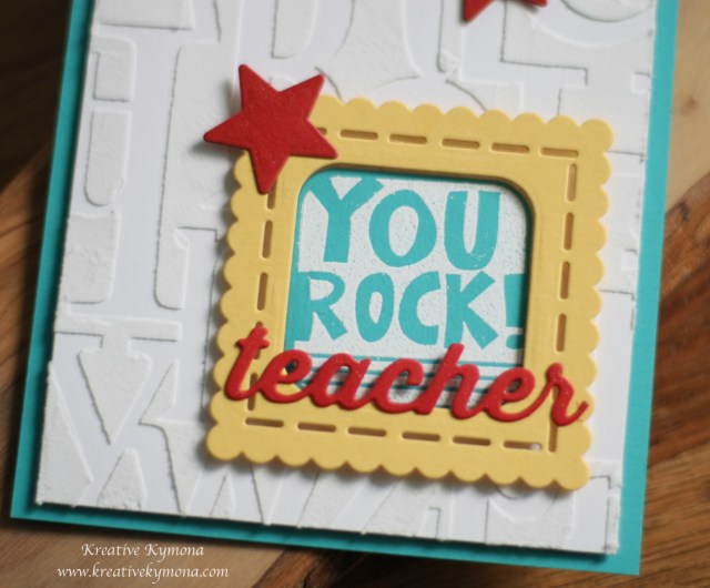 You Rock Teacher die front