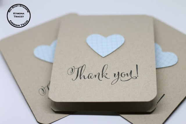 Thank you cards close up