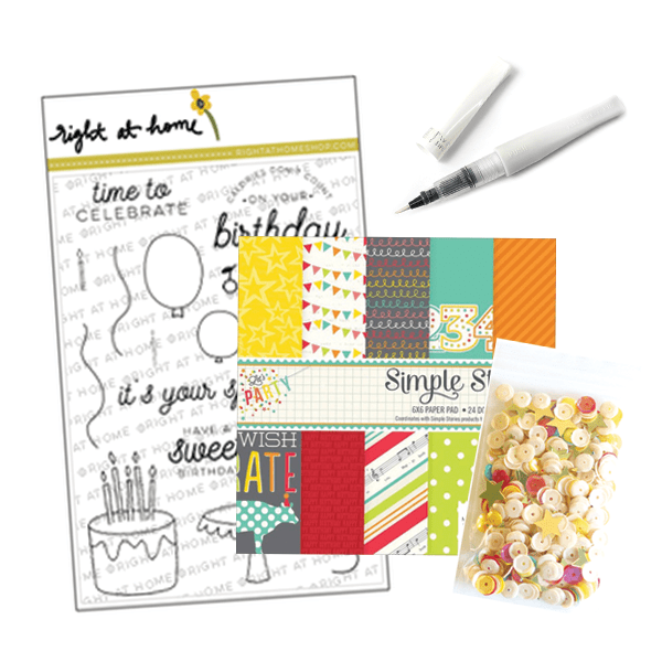 Stamp set, pattern paper, wink of stella, sequin