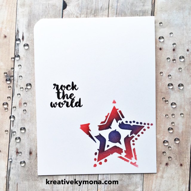 Stenciling with distress ink and clarity brushes