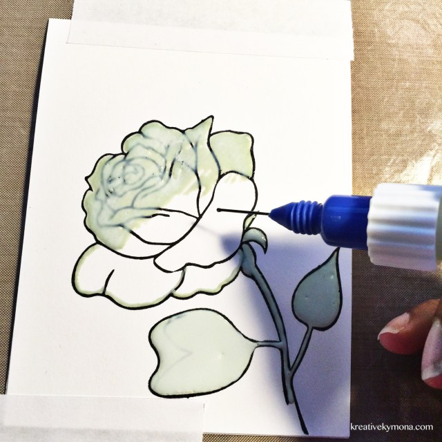 Adding masking fluid