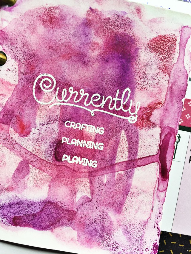 Close up of Watercolor stamping KT