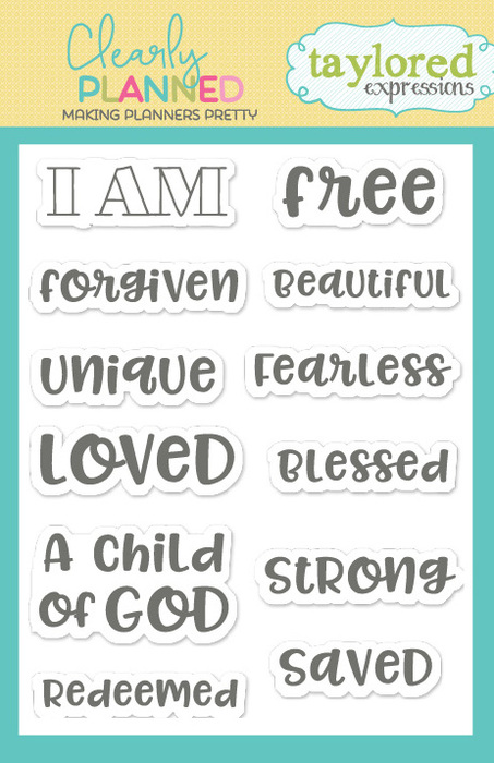 clearly planned i am stamp set