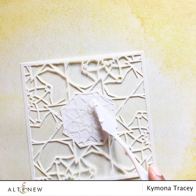 applying embossing paste