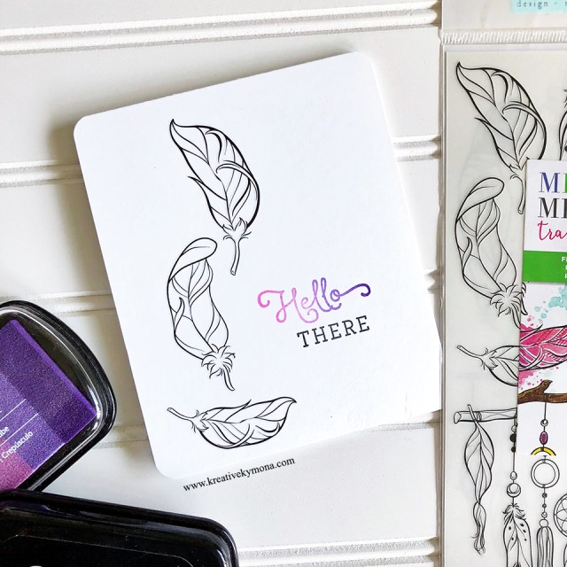 Mixed Media Transfer Feathers