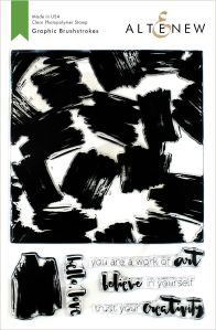 graphic brushstrokes stamp set