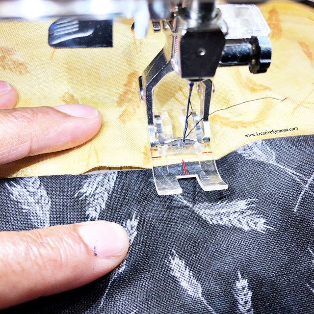 sew the string opening