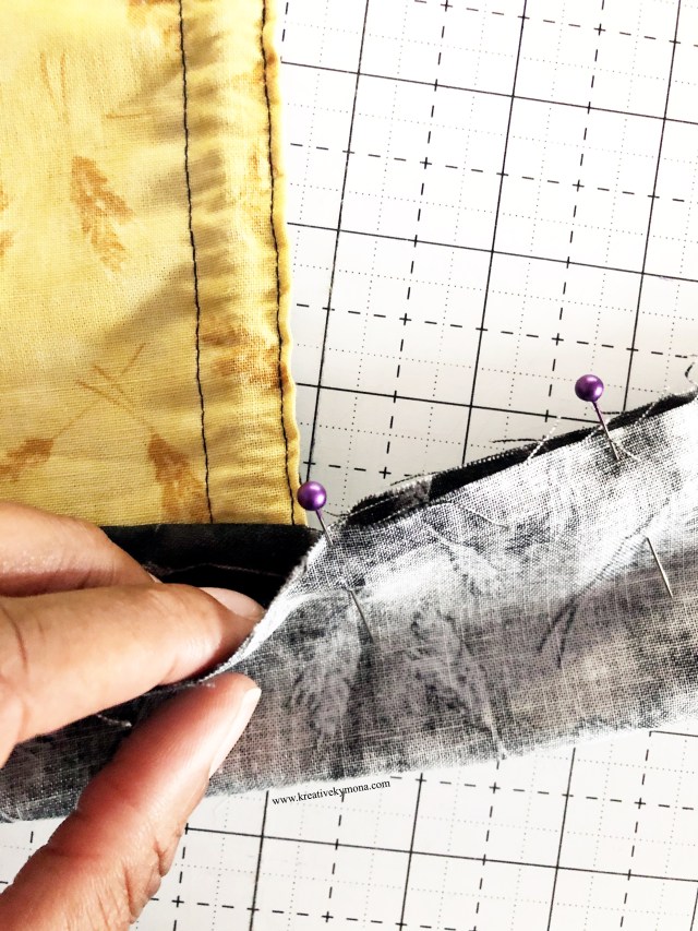 pin right sides together