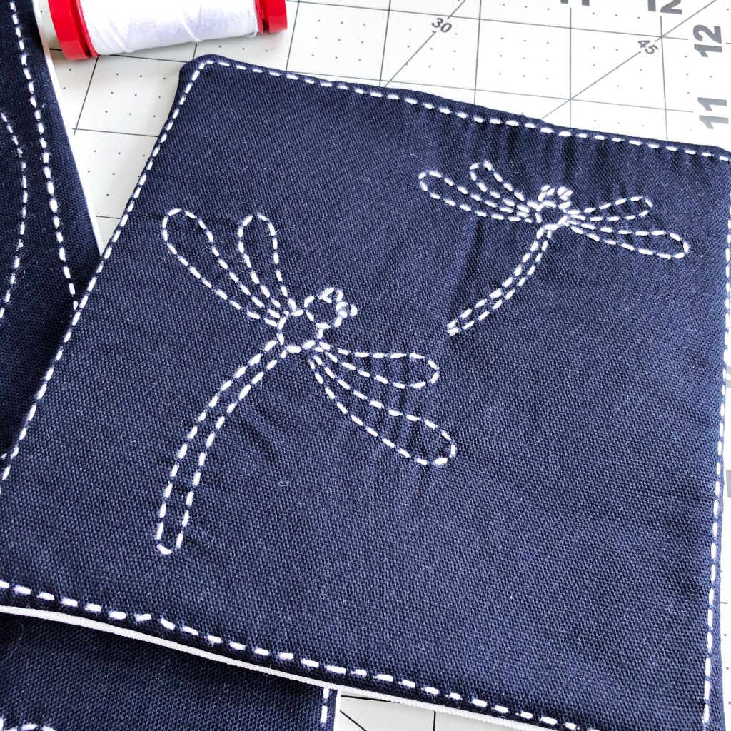 How to Create a Set of Sashiko Mug Rugs with Aurifil 12wt Thread ...