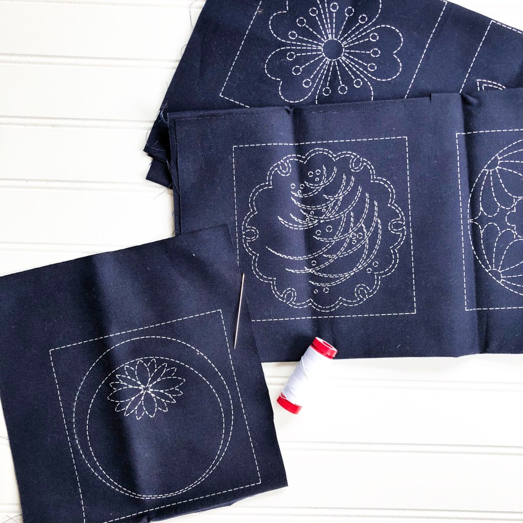 How to Create a Set of Sashiko Mug Rugs with Aurifil 12wt Thread ...