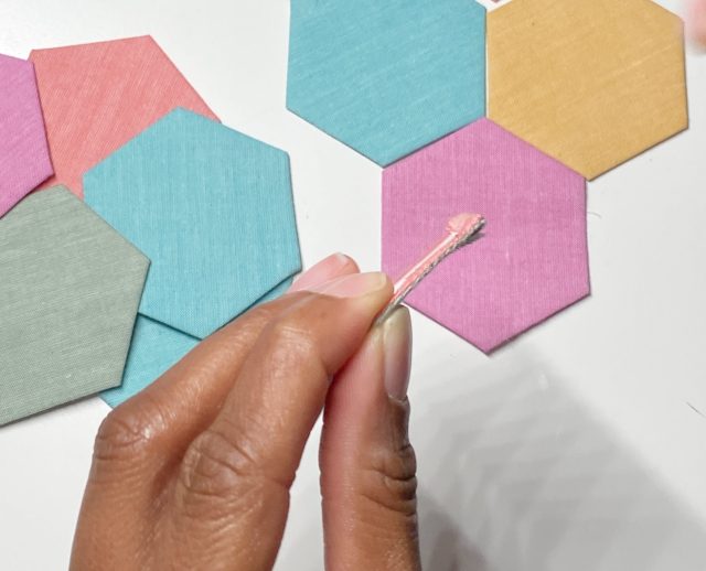 English Paper Piecing Hexagons: Stitch them together