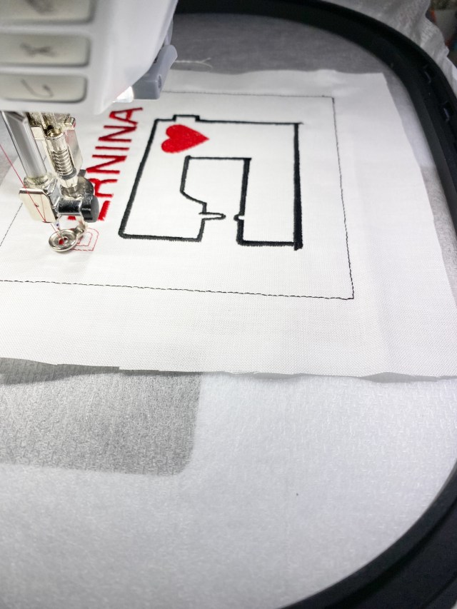 In the Hoop BERNINA Pincushion: Stitching out the design
