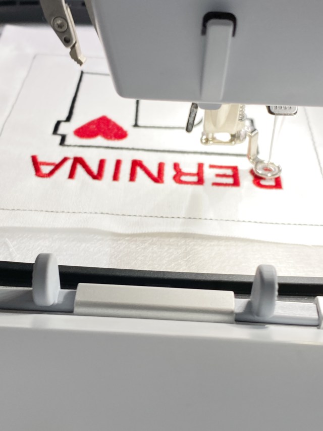 In the Hoop BERNINA Pincushion: Stitching out the design