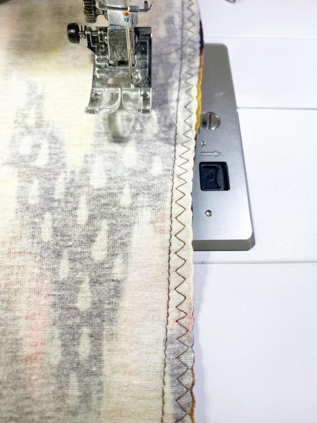 Jersey Knit Leggings: Stitch the fabric together